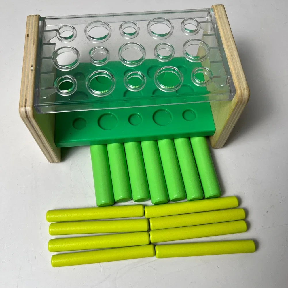 Lovevery Peg Board Toy Unisex OS Green Wooden Montessori Learning Development